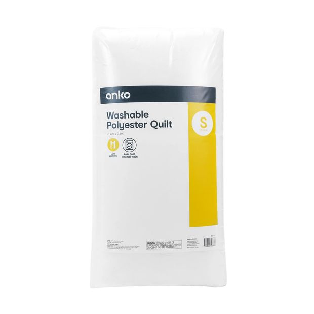 Low Warmth Quilt, Single Bed - Anko