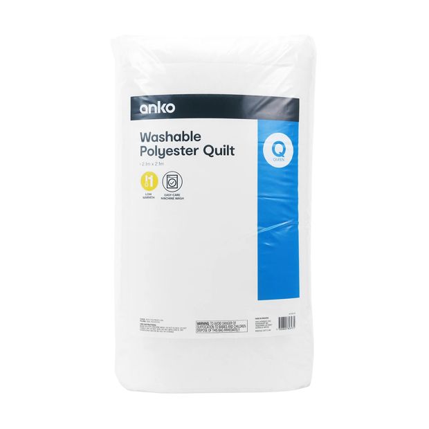 Low Warmth Quilt, Queen Bed - Anko