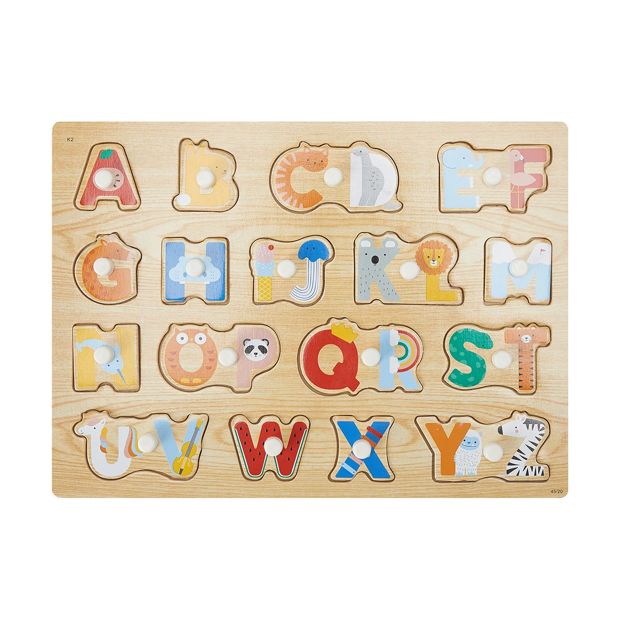 Wooden Alphabet Peg Puzzle - Anko
