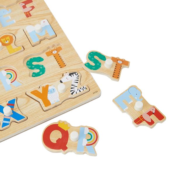 Wooden Alphabet Peg Puzzle - Anko