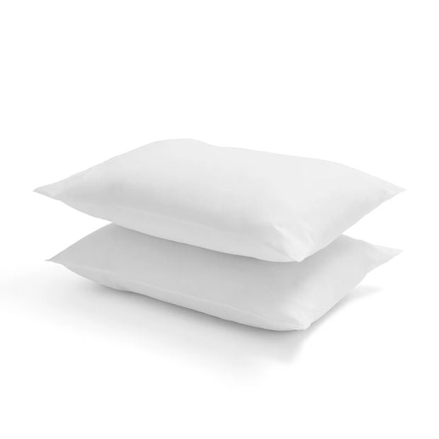 Medium Profile Cotton Rich Cover Pillows, 2 Pack - Anko
