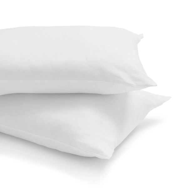 Medium Profile Cotton Rich Cover Pillows, 2 Pack - Anko