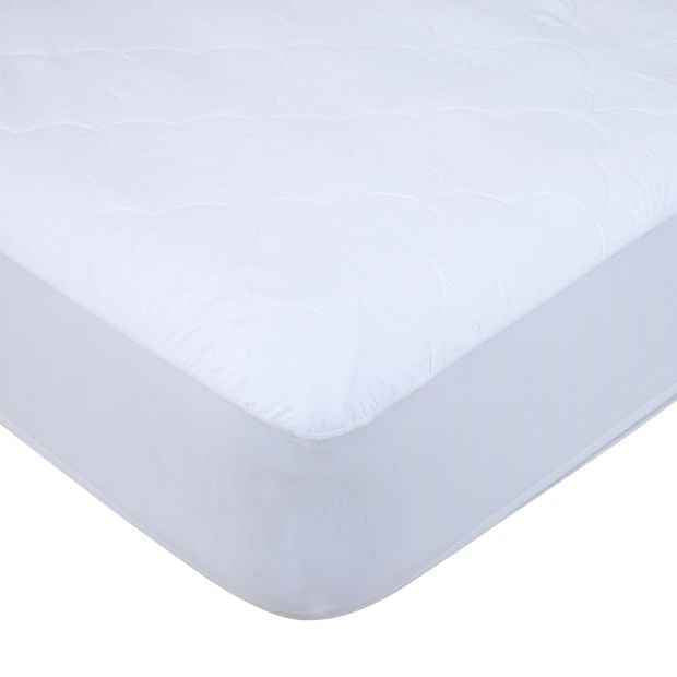 Cotton Filled Fitted Mattress Protector, Queen Bed - Anko