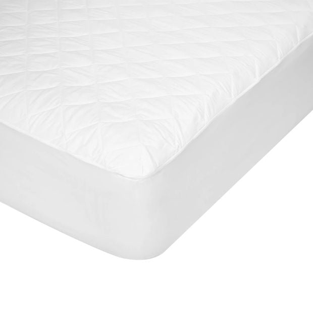 Cotton Top Fitted Mattress Protector, Queen Bed - Anko