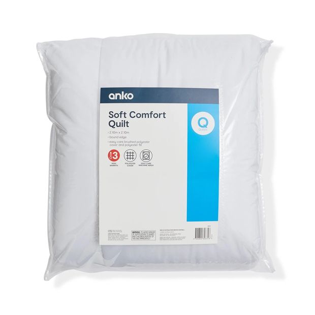High Warmth Soft Comfort Quilt, Queen Bed - Anko