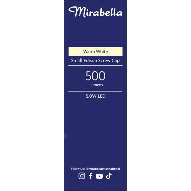 Mirabella Candle LED 5W E14 Small Edison Screw Light Bulb- Pearl Warm White