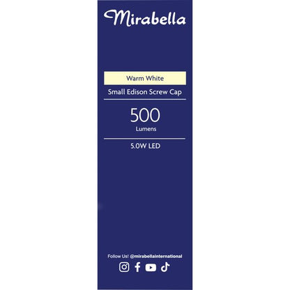 Mirabella Candle LED 5W E14 Small Edison Screw Light Bulb- Pearl Warm White