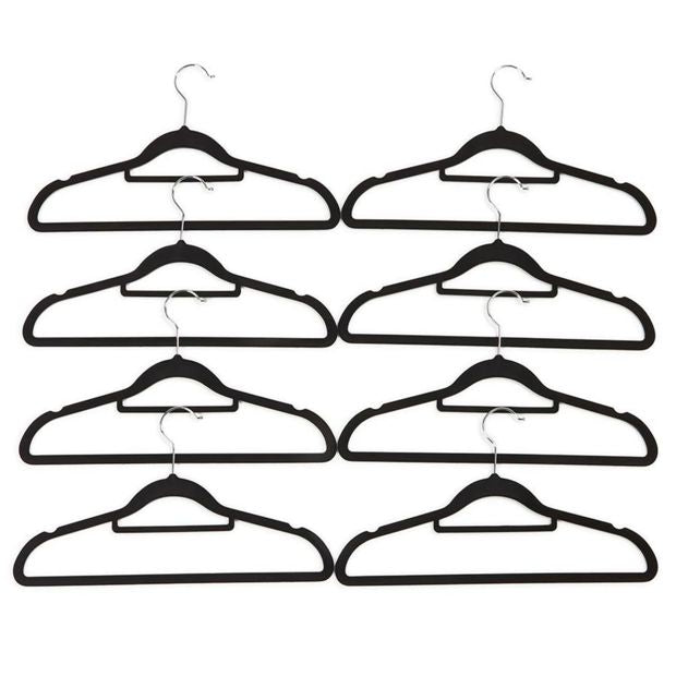 Flocked Hangers, Pack of 8 - Anko