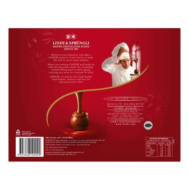 Lindt LINDOR Milk Chocolate Gift Box 235g