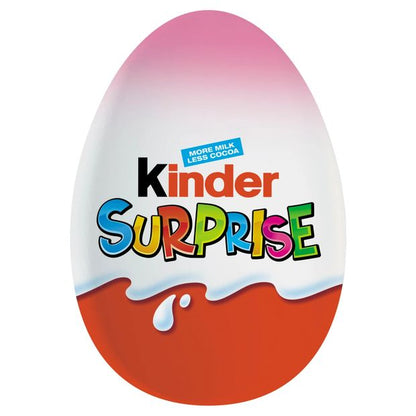Kinder Surprise Milk Chocolate Egg Pink with Toy 20g