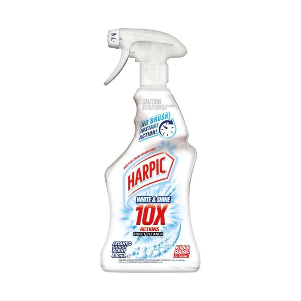HARPIC WHITE & SHINE TOILET CLEANER SPRAY 500ML