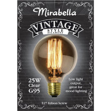 Mirabella Vintage Filament Globe G95 E27 25W
