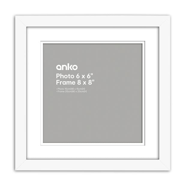 Photo Frame, 6" x 6" - Anko