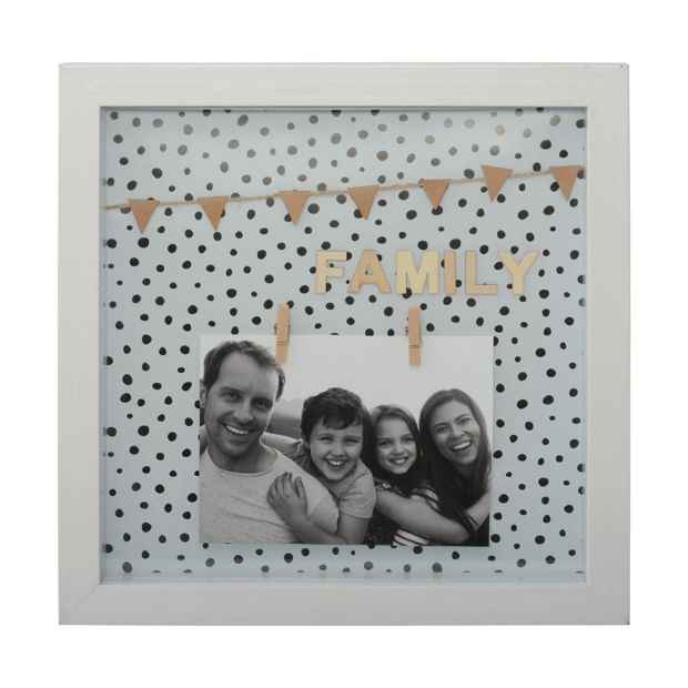 Shadow Box Frame, 12" x 12", White - Anko