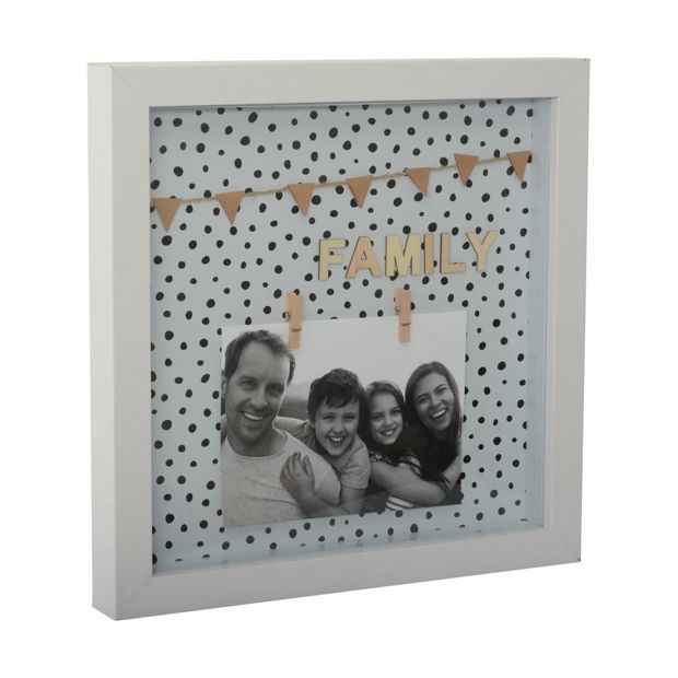 Shadow Box Frame, 12" x 12", White - Anko