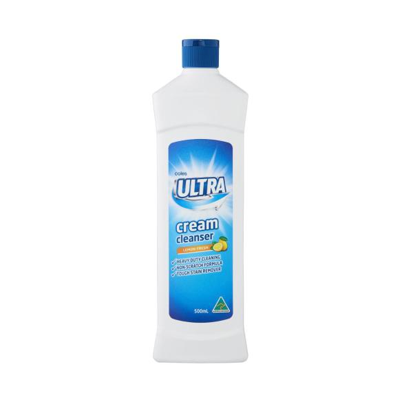 COLES ULTRA CREAM CLEANSER LEMON 500ML