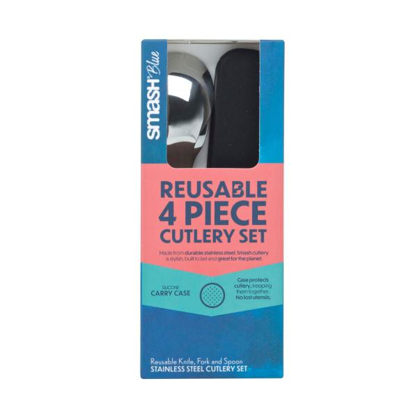 SMASH BLUE STAINLESS STEEL CUTLERY SET