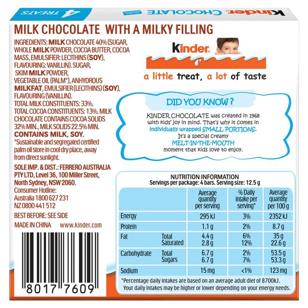 Kinder Chocolate - 4 Pack