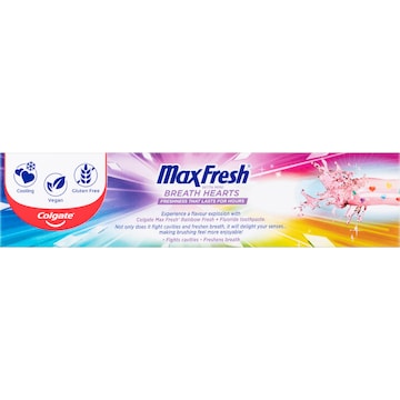Colgate Max Fresh Toothpaste With Mini Breath Hearts Rainbow 100g