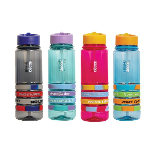DECOR PUMPED QUAD BANDS TRITAN BOTTLE