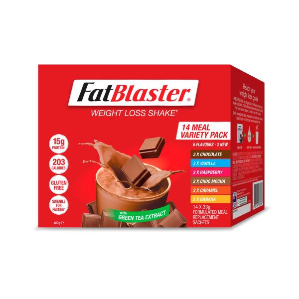 NATUROPATHICA FATBLASTER WEIGHT LOSS SHAKE 14 MEAL VARIETY PACK 462G