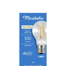 4W LED Filament Warm White GLS Globe - Mirabella