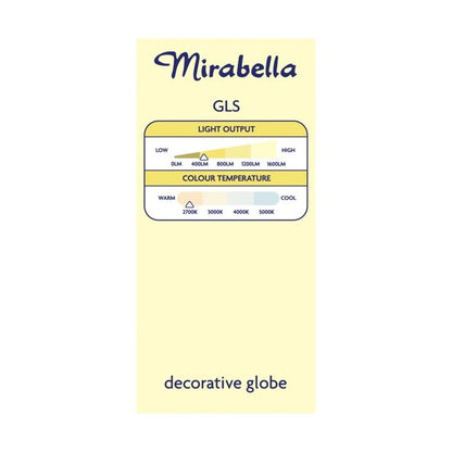 4W LED Filament Warm White GLS Globe - Mirabella