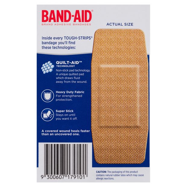 Band-Aid Extra Large Tough-Strips Adhesive Bandages - 10 Pack