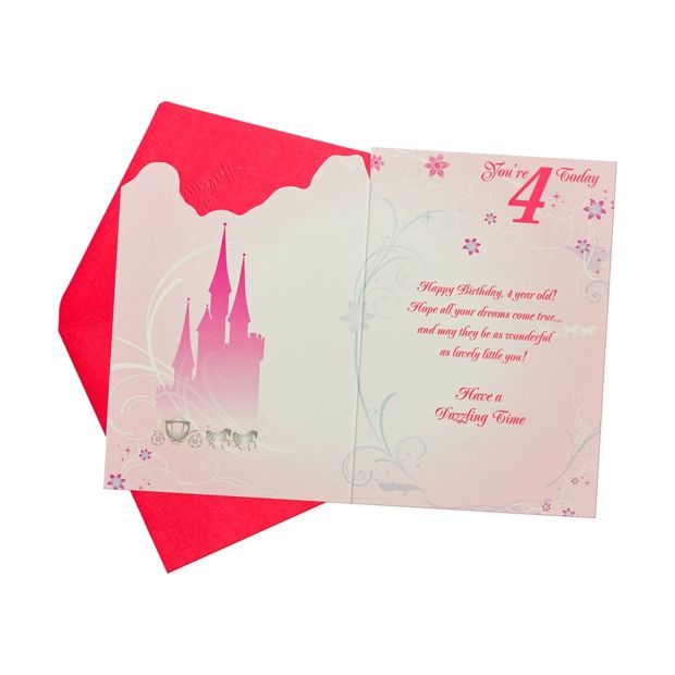 Hallmark Disney Princess Birthday Card - Age 4