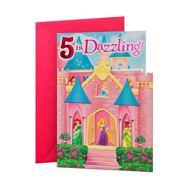 Hallmark Disney Princess Castle Birthday Card - Age 5