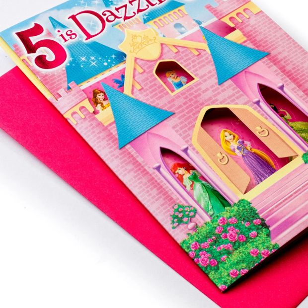 Hallmark Disney Princess Castle Birthday Card - Age 5