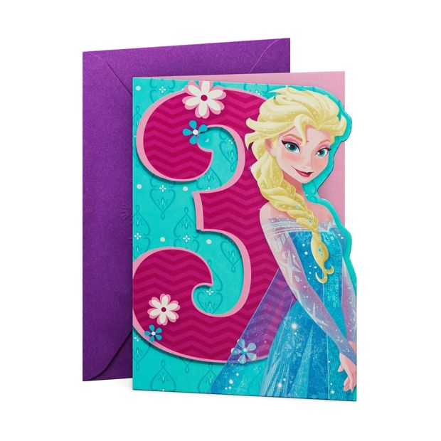 Hallmark Disney Frozen Elsa Birthday Card - Age 3