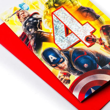 Hallmark Marvel Avengers Birthday Card - Age 4