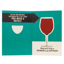 Connections from Hallmark Birthday Card - Wine Glass Refill
