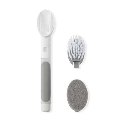 2-in-1 Dish Brush - White and Grey