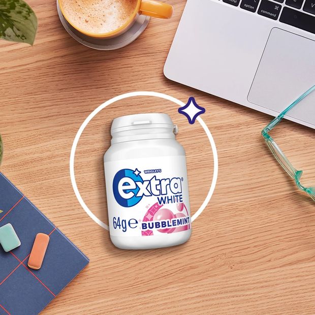 Wrigley's Extra White Sugar Free Bubblemint Bottle - 64g