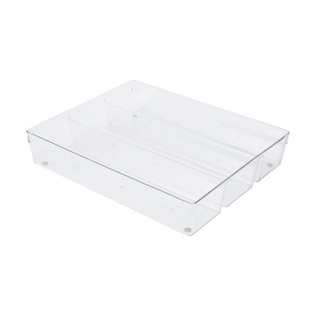 Clear Plastic Cutlery Tray for Drawer Organisation