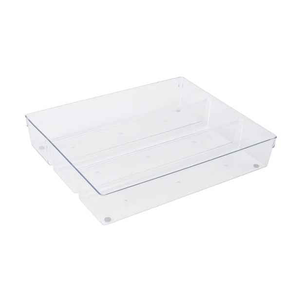 Clear Plastic Cutlery Tray for Drawer Organisation