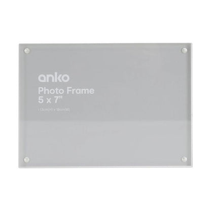 Acrylic Block Photo Frame, 5"x 7" - Anko