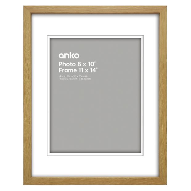 Photo Frame 8" x 10", Natural - Anko