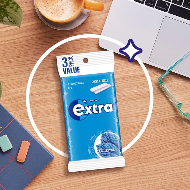 Wrigley's Extra Peppermint Chewing Gum - 3 Pack