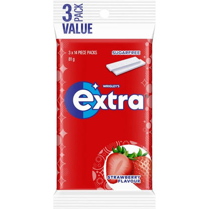 Wrigley's Extra Strawberry Chewing Gum - 3 Pack