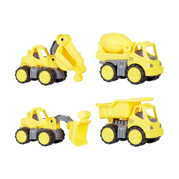 Construction Vehicles, 4 Pack - Anko