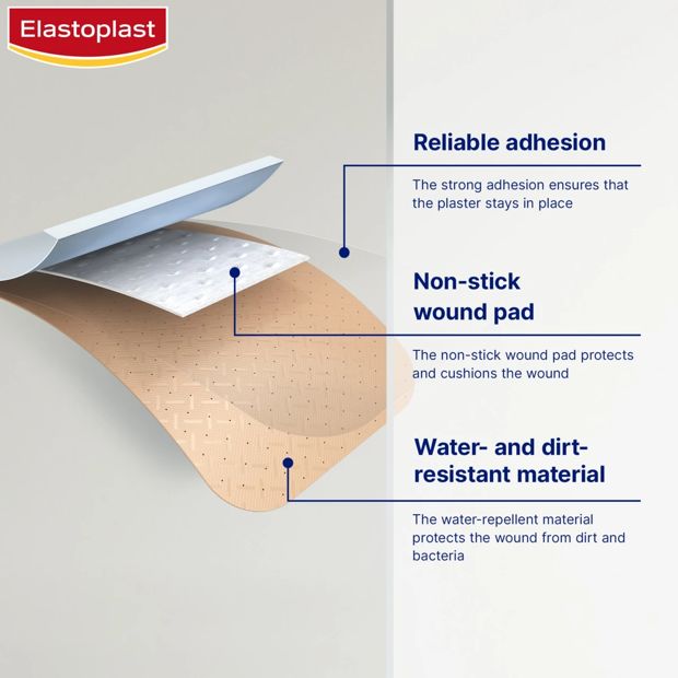 Elastoplast Plastic Water-Resistant Plasters - 40 Pack