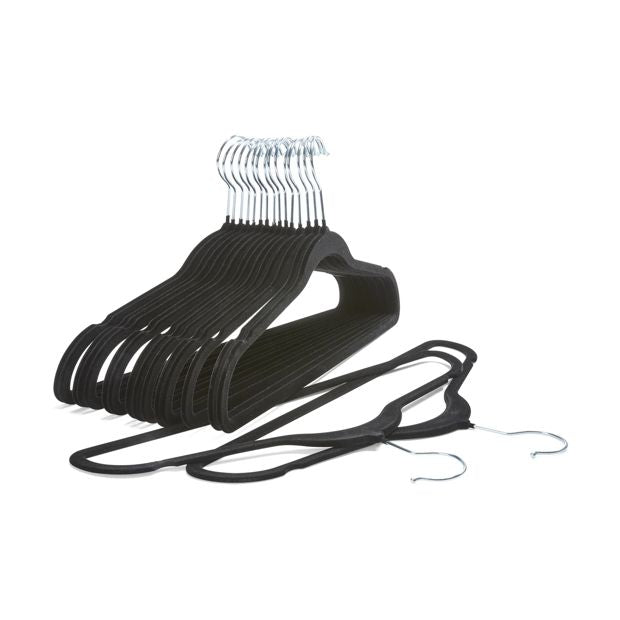 Flocked Hangers, Pack of 30 - Anko