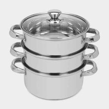 Three-Tier Stainless Steel Steamer