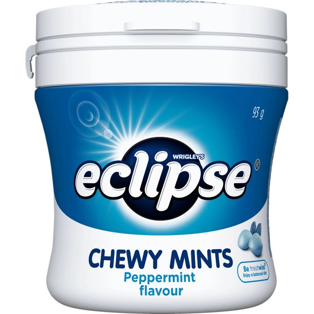 Wrigley's Eclipse Chewy Bottle Peppermint Flavour 93g