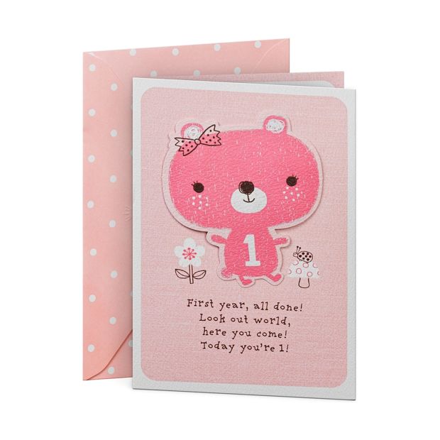 Hallmark 1st Birthday Card - Look Out World