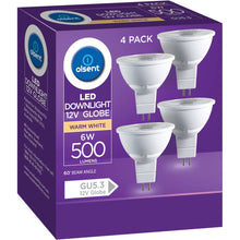 Olsent Led Gu5.3 Mr16 6w 500lm Ww 60' 4 Pack