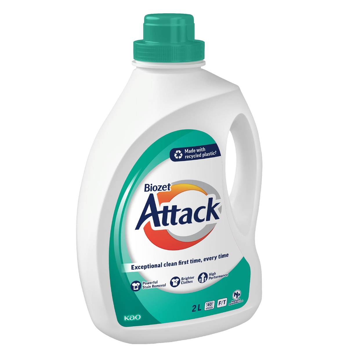 Biozet Attack Front & Top Loader Regular Laundry Liquid 2l